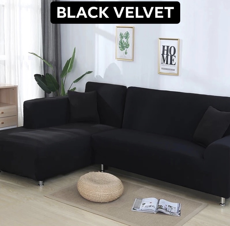 Black Velvet Sofa Cover J F Chair Covers, Velvet Sofa Covers Ireland