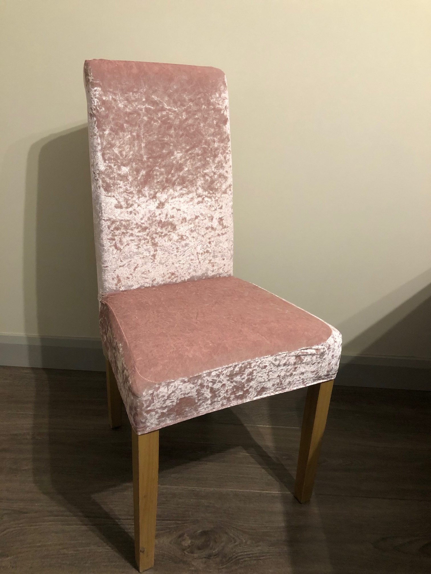 Crushed Velvet Chair Cover Light Pink Jf Chair Covers