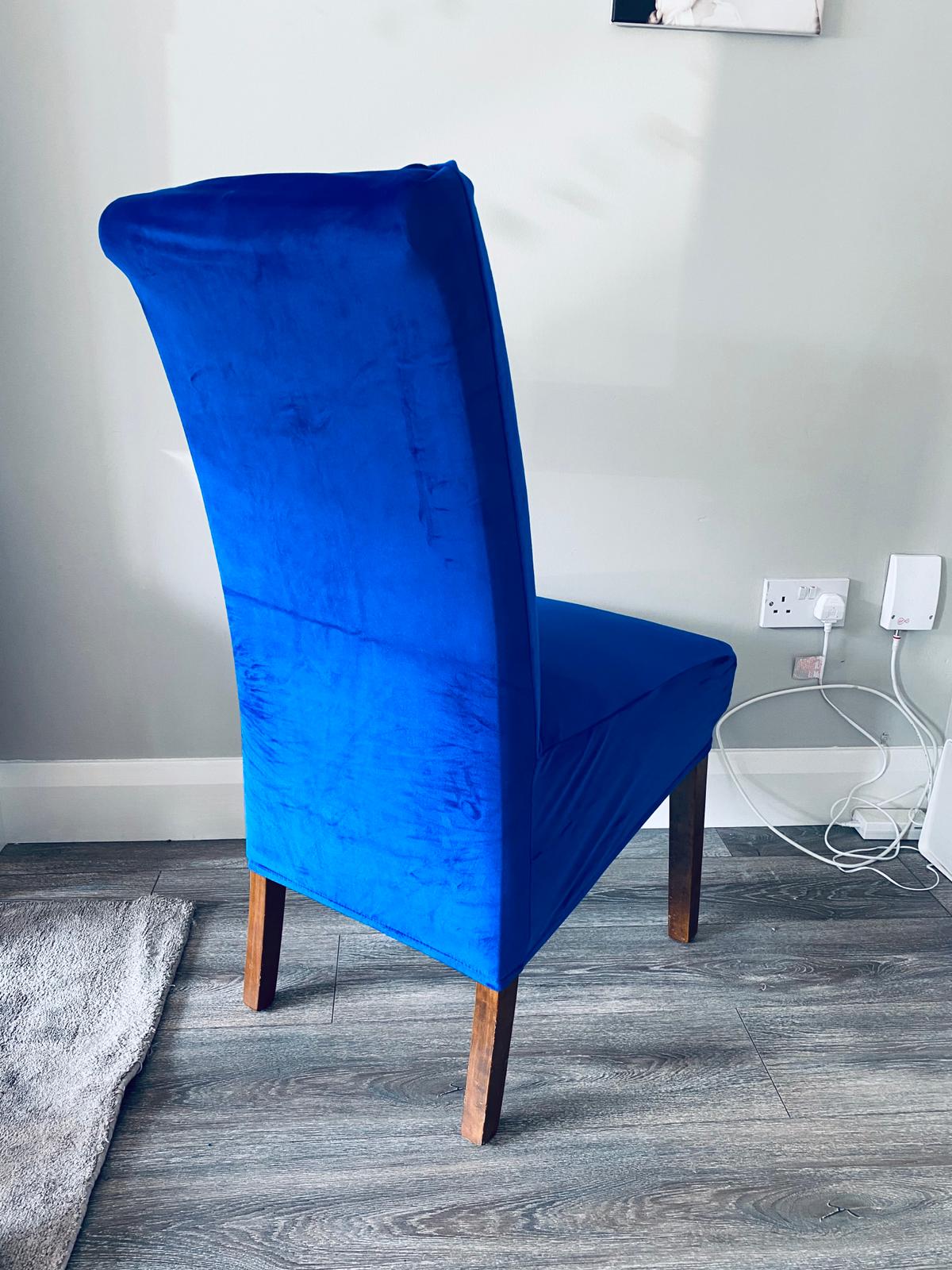 Velvet Chair Cover Royal Blue J F Chair Covers