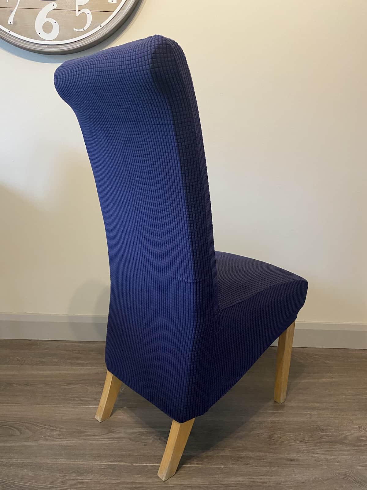 Navy Textured Chair Cover J F Chair Covers