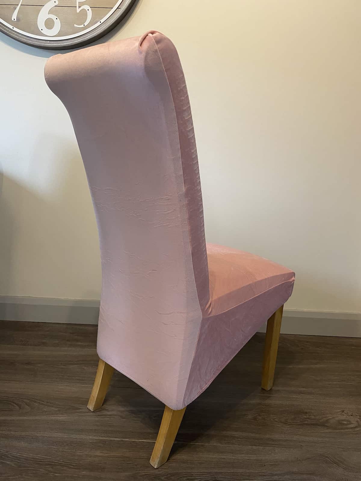 Light Pink Velvet Chair Cover J F Chair Covers